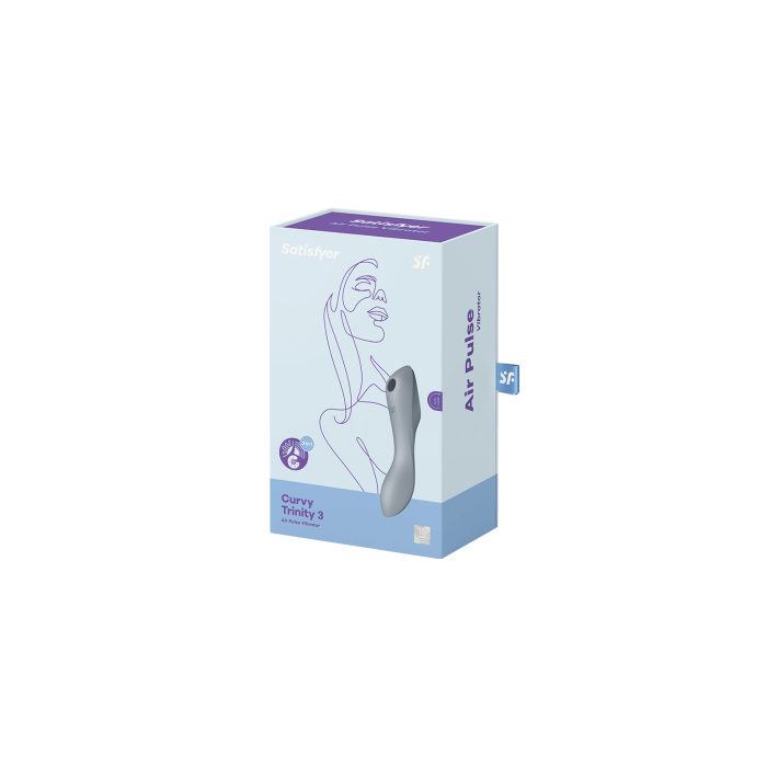 SATISFYER CURVY TRINITY 3 - BLUEGREY - Ladies G-Spot Vibrator