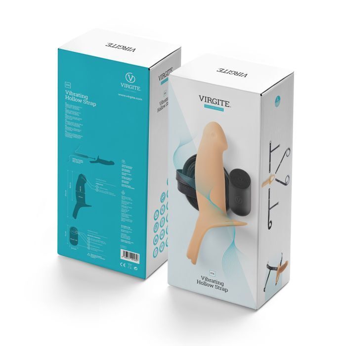 Virgite Strap On - Hollow Harness With Vibrating Penis H4 Size L - Sex Toy