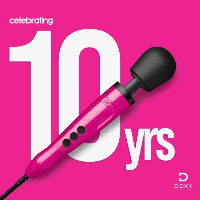 DOXY DIE CAST Massager Hot Pink Intimate Wand -Breast Cancer Awareness Edition