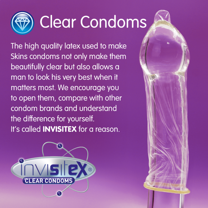 Skins Extra Large Condoms - Available in Packs of 7, 14, 28, 42, 70, 100, 200, 300, 400, 500.