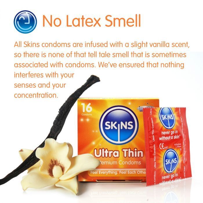 Skins Ultra Thin Condoms 12 Pack Extra Lubricated Natural Feel Condoms
