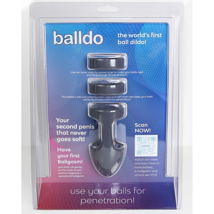 Balldo Grey Ball Dildo Cock And Ball Sex Toy - Experience Your First Ballgasm