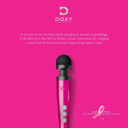 DOXY DIE CAST 3 RECHARGEABLE Massager Hot Pink Intimate Wand