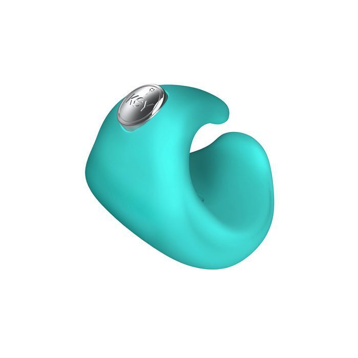 KEY BY JOPEN Pyxis Finger Vibrator - Robin Egg Blue