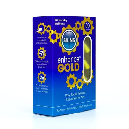 Skins Gold Pill 60 Sexual Wellness Enhancement Supplements 100% Natural For Men