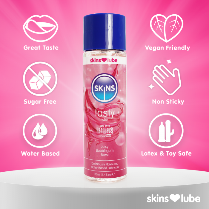 Skins Bubblegum Water Based Lubricant 130ml