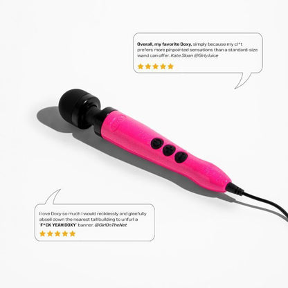 DOXY DIE CAST 3 Massager Hot Pink Intimate Wand - Breast Cancer Awareness Edition