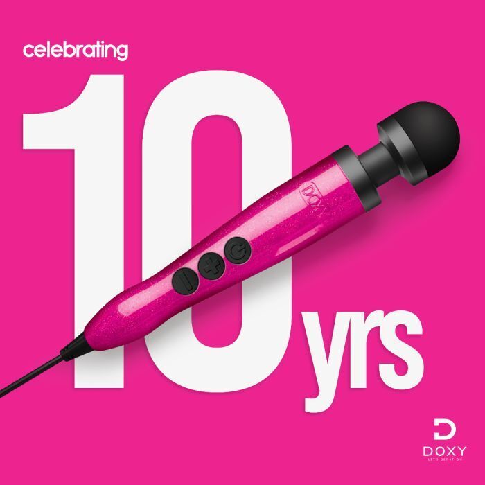 DOXY DIE CAST 3 Massager Hot Pink Intimate Wand - Breast Cancer Awareness Edition