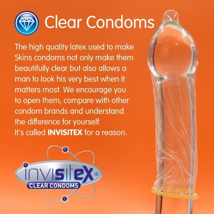 Skins Ultra Thin Condoms 12 Pack Extra Lubricated Natural Feel Condoms