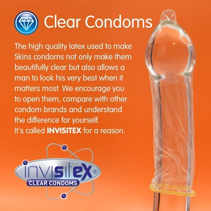 Skins Ultra Thin Condoms 12 Pack Extra Lubricated Natural Feel Condoms