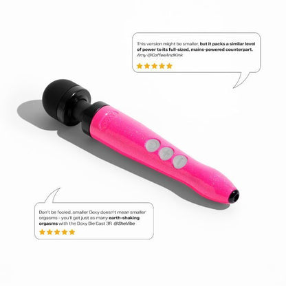 DOXY DIE CAST 3 RECHARGEABLE Massager Hot Pink Intimate Wand