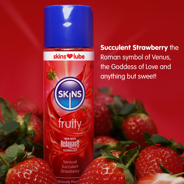 Skins Strawberry Water Based Lubricant 130ml