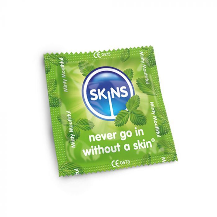 Skins Mint Condoms - Available in Packs of 7, 14, 28, 42, 70, 100, 200, 300, 400, 500.