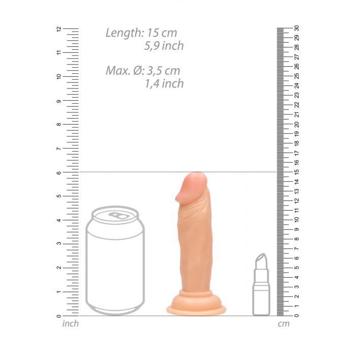 Real Rock Skin - Realistic Cock 6" Suction Cup Girthy Realistic Dildo