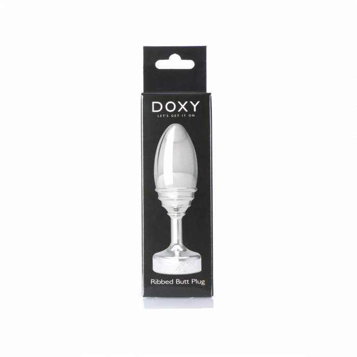 DOXY Ribbed Steel Metal Butt Plug