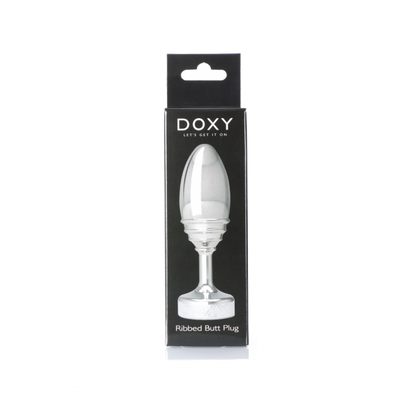 DOXY Ribbed Steel Metal Butt Plug