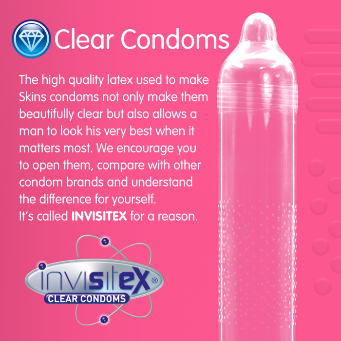 SKINS DOTS AND RIBS CONDOMS - PACK OF 4 CONDOMS