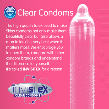 SKINS DOTS AND RIBS CONDOMS - PACK OF 4 CONDOMS