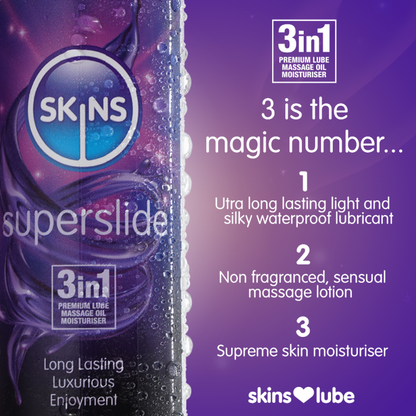 Skins Super Slide Long Lasting Silicone Lube Sachet 5ml