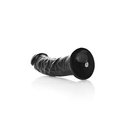 Real Rock - Curved Realistic Dildo with Suction Cup 6 inches - Black