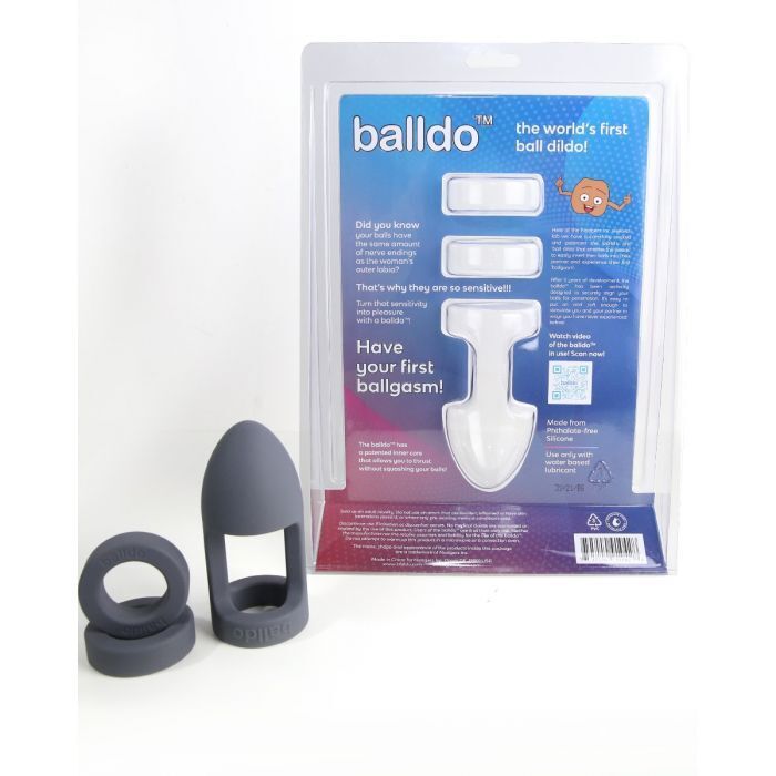 Balldo Grey Ball Dildo Cock And Ball Sex Toy - Experience Your First Ballgasm