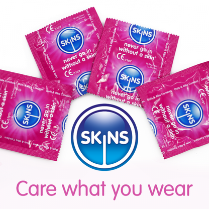 SKINS DOTS AND RIBS CONDOMS - PACK OF 4 CONDOMS