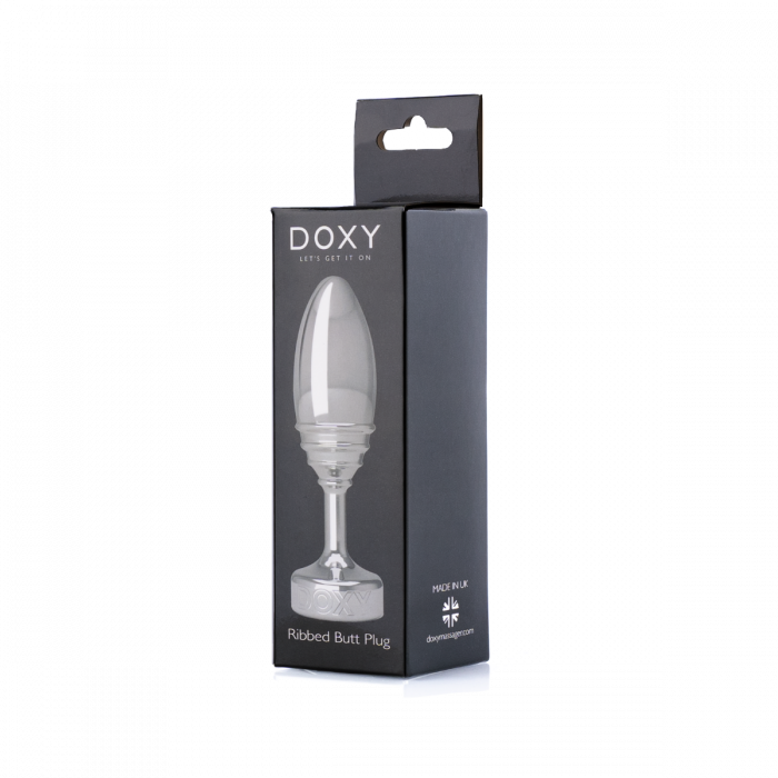 DOXY Ribbed Steel Metal Butt Plug