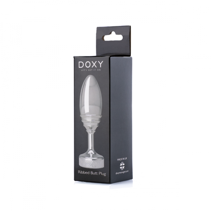 DOXY Ribbed Steel Metal Butt Plug