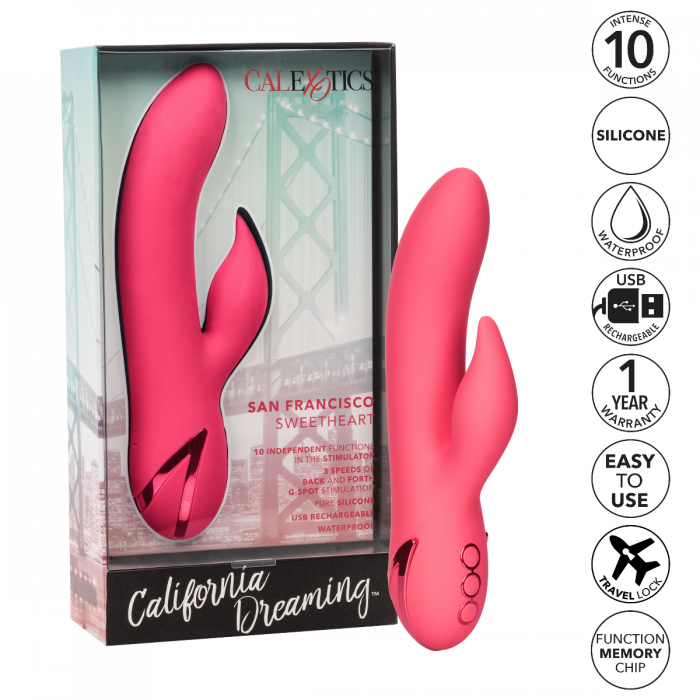 California Dreaming Sweetheart Pink G-Spot Silicone Massager Vibrator