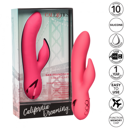 California Dreaming Sweetheart Pink G-Spot Silicone Massager Vibrator