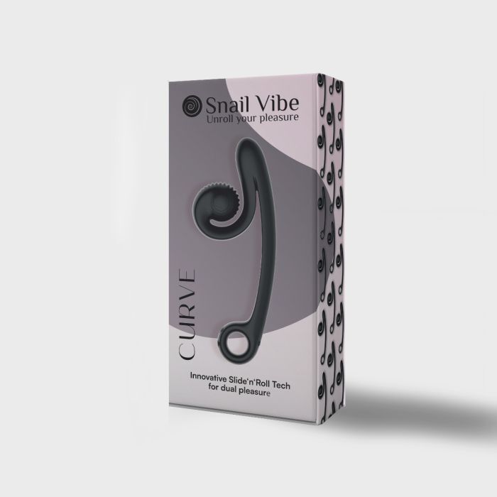 Snail Vibe Black Vibrating Dildo