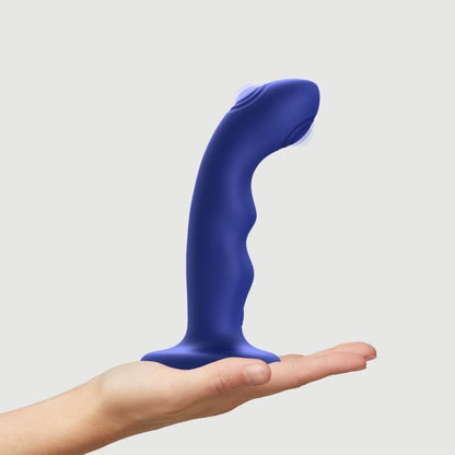 Strap On Me - Tapping Dildo Blue Vibrating Sex Toy (Harness Compatible)