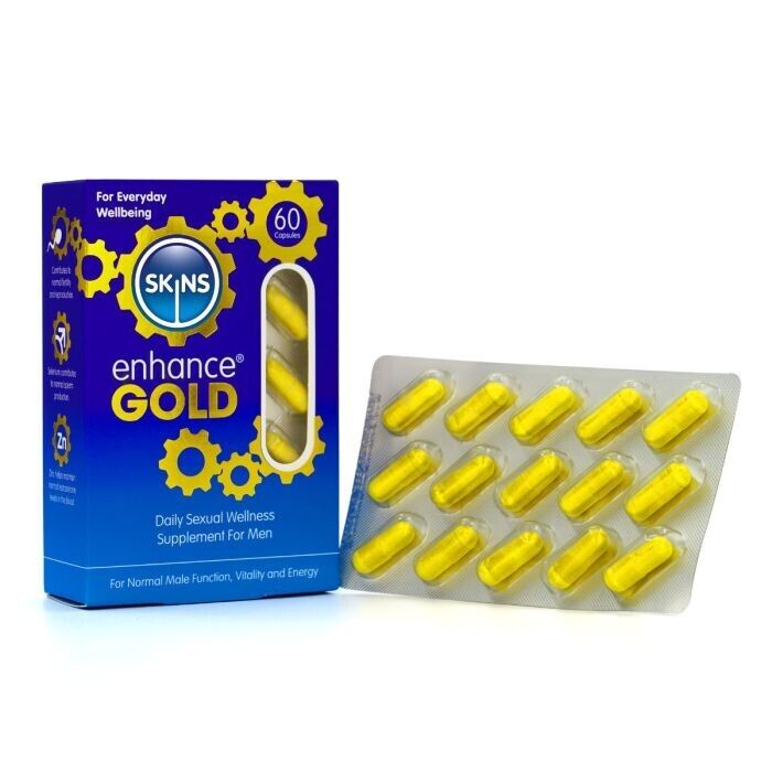 Skins Gold Pill 60 Sexual Wellness Enhancement Supplements 100% Natural For Men