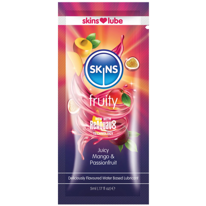 Skins Mango & Passionfruit Water Based Lubricant Sachet 5ml