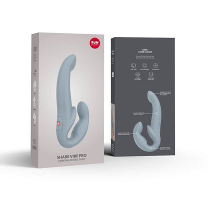 Fun Factory Share Vibe Pro Double Couples Vibrator - Cool Grey