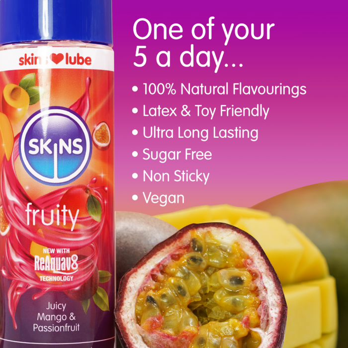 Skins Mango & Passionfruit Water Based Lubricant Sachet 5ml