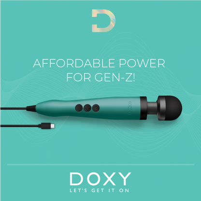 DOXY 3 USB-C Massager - Turquoise Intimate Massager Wand