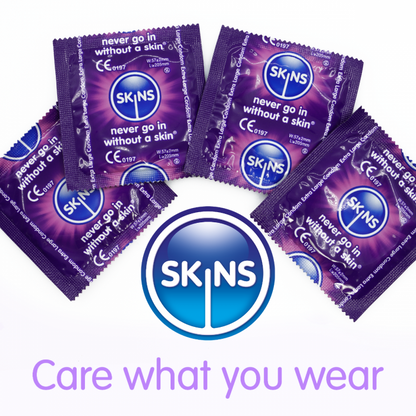 Skins Extra Large Condoms - Available in Packs of 7, 14, 28, 42, 70, 100, 200, 300, 400, 500.