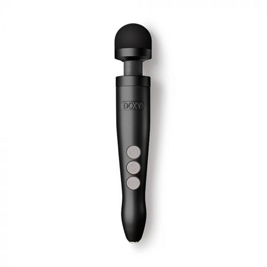 DOXY DIE CAST Rechargeable Wand Matt Black Vibrating Massager Powerful Speed