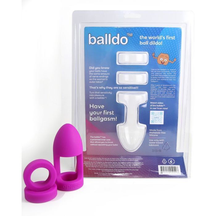 Balldo Purple Ball Dildo Cock And Ball Sex Toy - Experience Your First Ballgasm