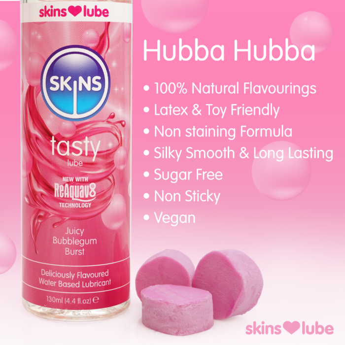 Skins Bubblegum Water Based Lubricant 130ml