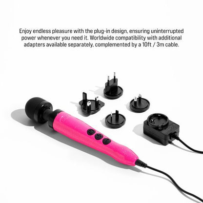 DOXY DIE CAST 3 Massager Hot Pink Intimate Wand - Breast Cancer Awareness Edition