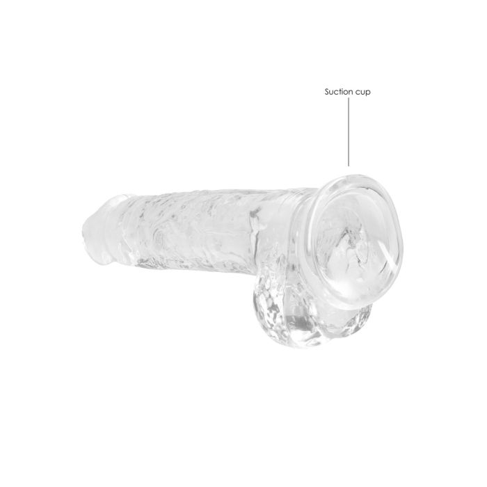 Real Rock Crystal Jelly Dildo with Balls & Suction Cup