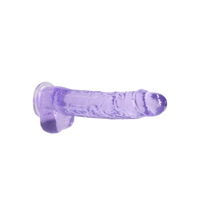 Real Rock Crystal Jelly Dildo with Balls & Suction Cup